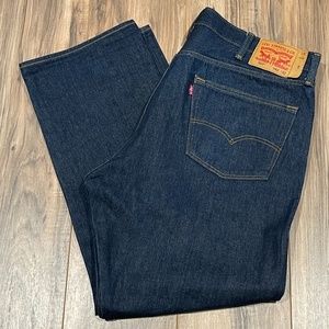 Levi's 501 Button Fly Jeans. 42 x 32 per tag. (see below)  Like new with flaw!